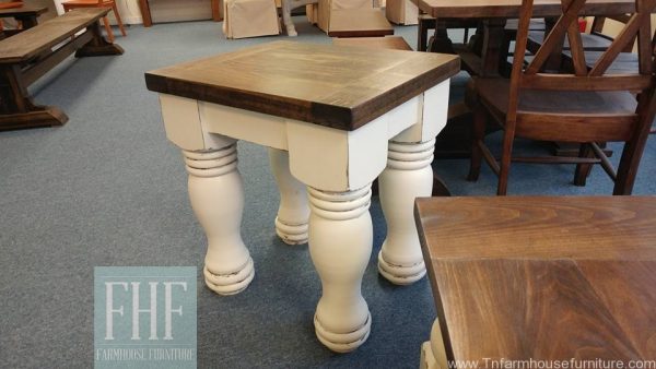 Oversized Leg End Tables built by Farmhouse Furniture in Knoxville