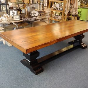 Cherry Box Top Baluster Trestle Table