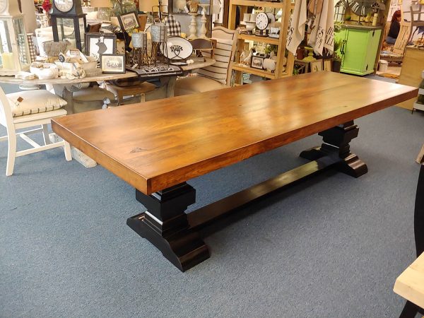 Cherry Box Top Baluster Trestle Table