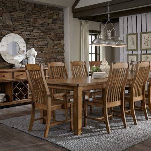 4-Post Hard Maple Table With Steam Bent Chairs