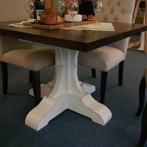 Simple Carved Square Dining Table from Farmhouse Furniture in Knoxville TN