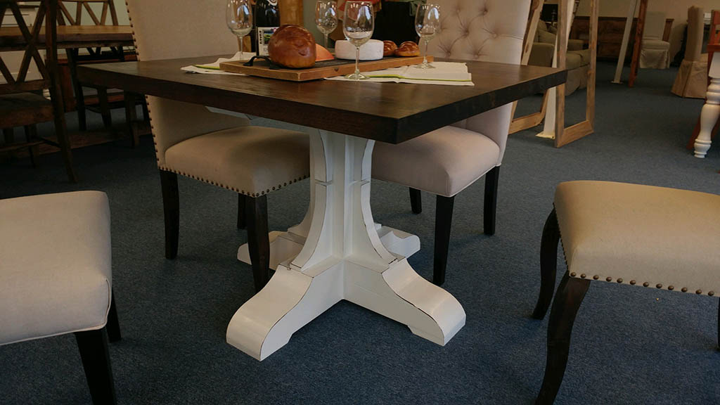 Simple Carved Round Or Square Table, Square To Round Table