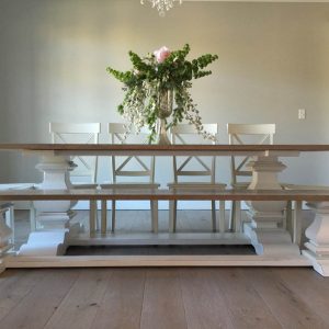 Carved Trestle Table