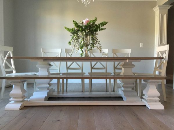 Carved Trestle Table