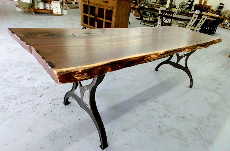 Live Edge Black Walnut Farm Table Farmhouse Furniture