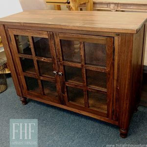 Glass Front, Turned Leg Sideboard