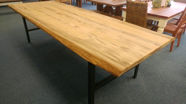 Industrial Live Edge Farm/Conference Table