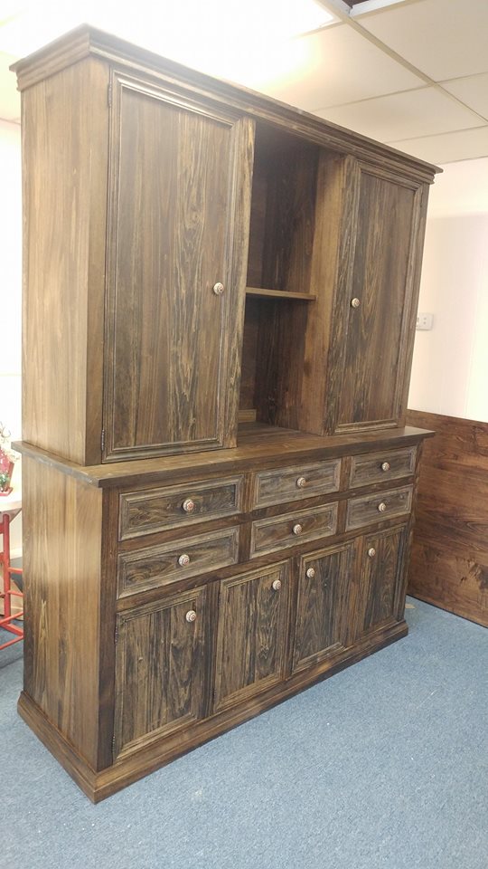 Massive stained wooden cabinet from Farmhouse Furniture in Knoxville TN