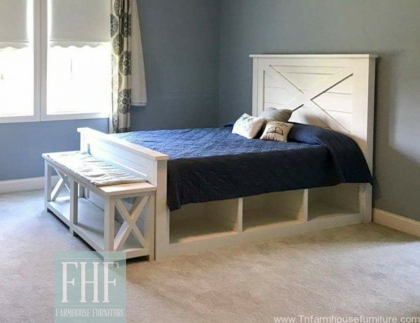 storage customized bed | Tn Farmhouse furniture