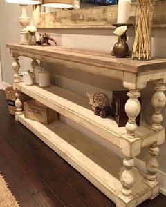 3 Level Hand Turned Entry/Sofa Table