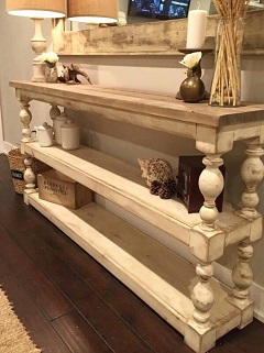 3 Level Hand Turned Entry/Sofa Table