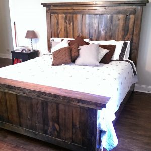 rustic bed built by Farmhouse Furniture in Knoxville TN