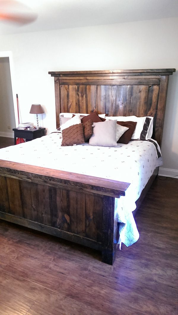rustic bed built by Farmhouse Furniture in Knoxville TN