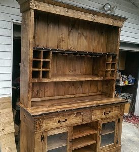 The King's Hutch - wooden china hutch built by Farmhouse Furniture in Knoxville, TN