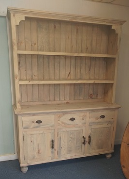Turned Foot Farmhouse wooden China Hutch