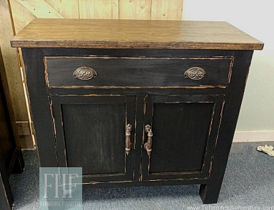 wooden antique cabinet built by Farmhouse Furniture in Knoxville TN