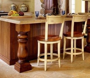 Kitchen Island with bug turnings from Farmhouse Furniture in Knoxville TN
