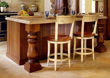 Kitchen Island with bug turnings from Farmhouse Furniture in Knoxville TN