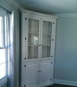 White Corner China Hutch from Farmhouse Furniture in Knoxville TN