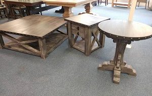 Gothic end tables and coffee table for the living room or bedroom
