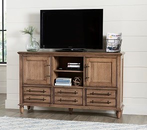 Modern Farm Entertainment Center built by Farmhouse Furniture in Knoxville