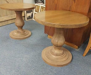 round end tables built by Farmhouse Furniture in Knoxville