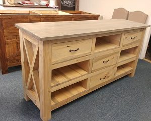 X End TV Stand built by Farmhouse Furniture in Knoxville