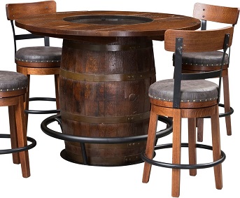 Oak Barrel Bar Table