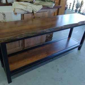 Industrial Live Edge Sofa/Entry Table from Farmhouse Furniture