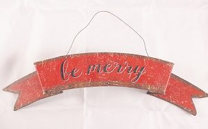Be Merry- Antique Red Sign | TN Farmhouse Furniture