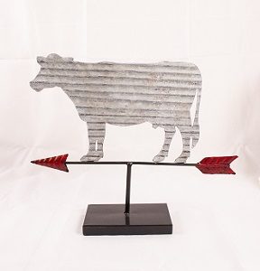 Cow With Directional Arrows | Farmhouse Furniture