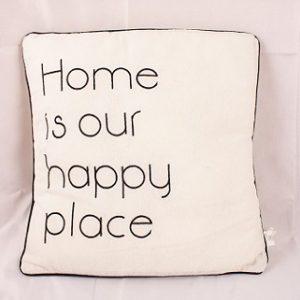 Home Is Our Happy Place-Cotton Pillow