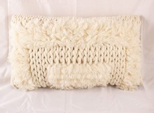 Wool Cable Knit Pillow,Natural Color