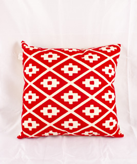IKAT Pattern Pillow-Red
