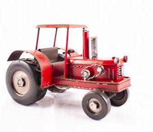 Red Metal Tractor
