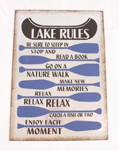Lake Rules-Metal Sign