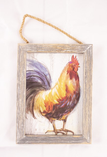 Weathered Framed Rooster | TN FarmhouseFurniture