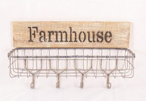 Farmhouse With Hooks-Wall Decor