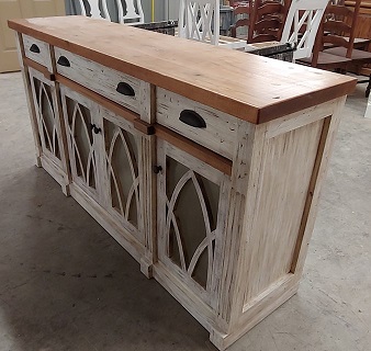 wooden French country sideboard built in Knoxville by Farmhouse Furniture