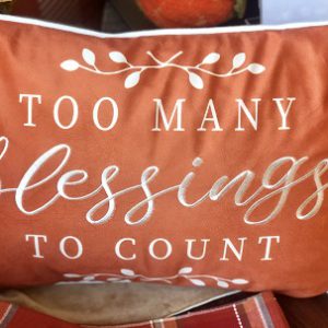 orange blessing pillow