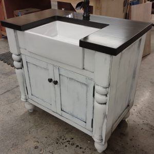 Split Faced Bathroom Vanity built by Farmhouse Furniture in Knoxville