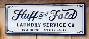 Navy Laundry Service Sign | tnfarmhousefurniture