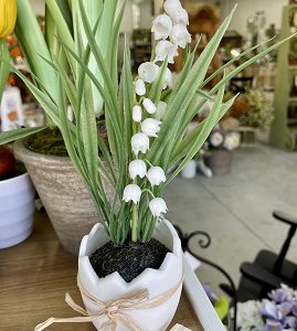 Lilly of the valley | egg pot lilly | tnfarmhousefurniture