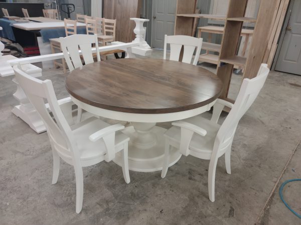 Round-to-Oval Turned Trestle Table | Tn Farmhouse furniture