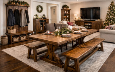 Christmas Hosting Furniture Essentials: Tables, Benches & Storage That Work